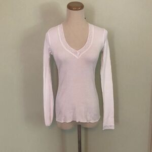 Michael Stars White Lace Long Sleeve Top Sz: OS